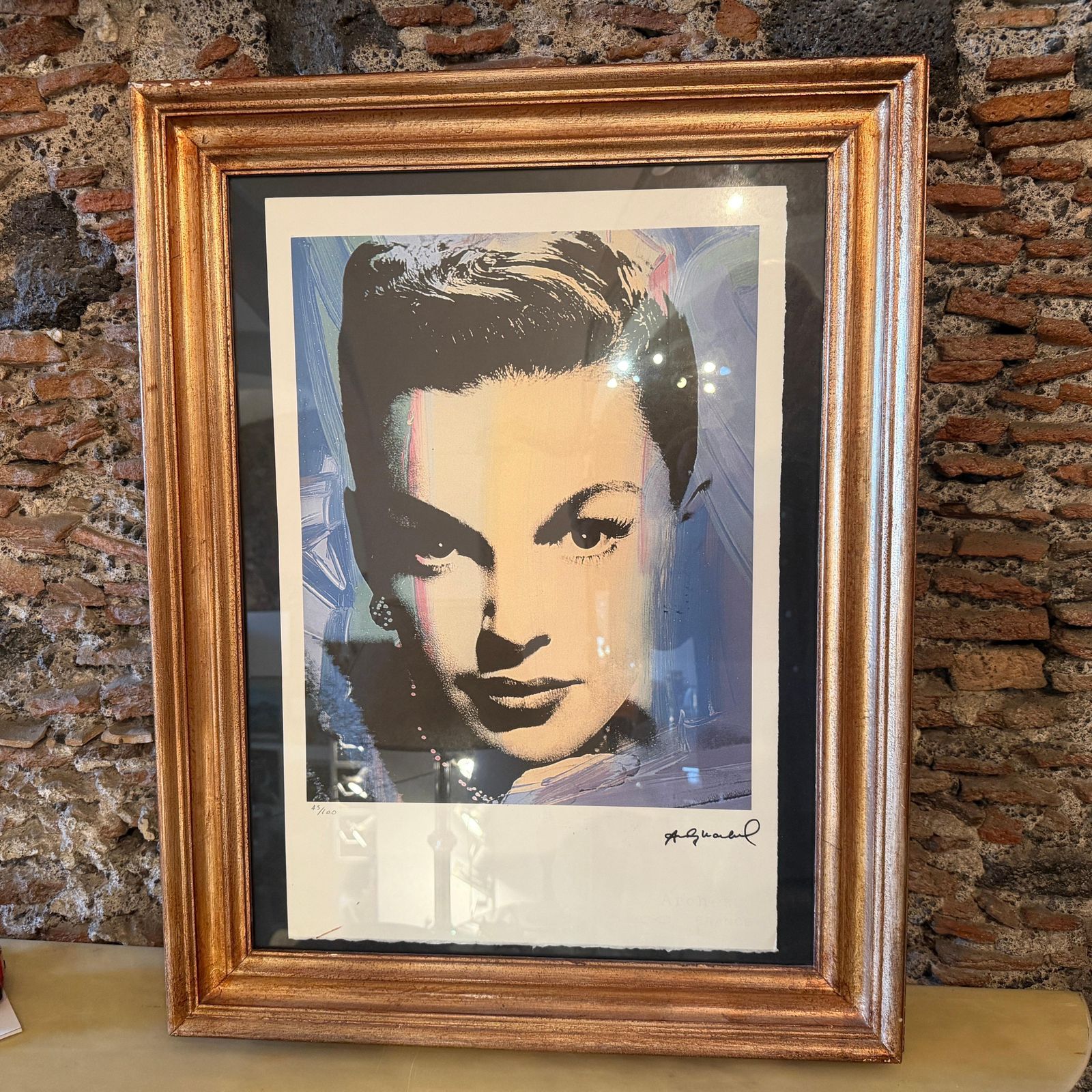 21st Century Framed 45/100 Judy Garland Lithography By A. Warhol photo for sale