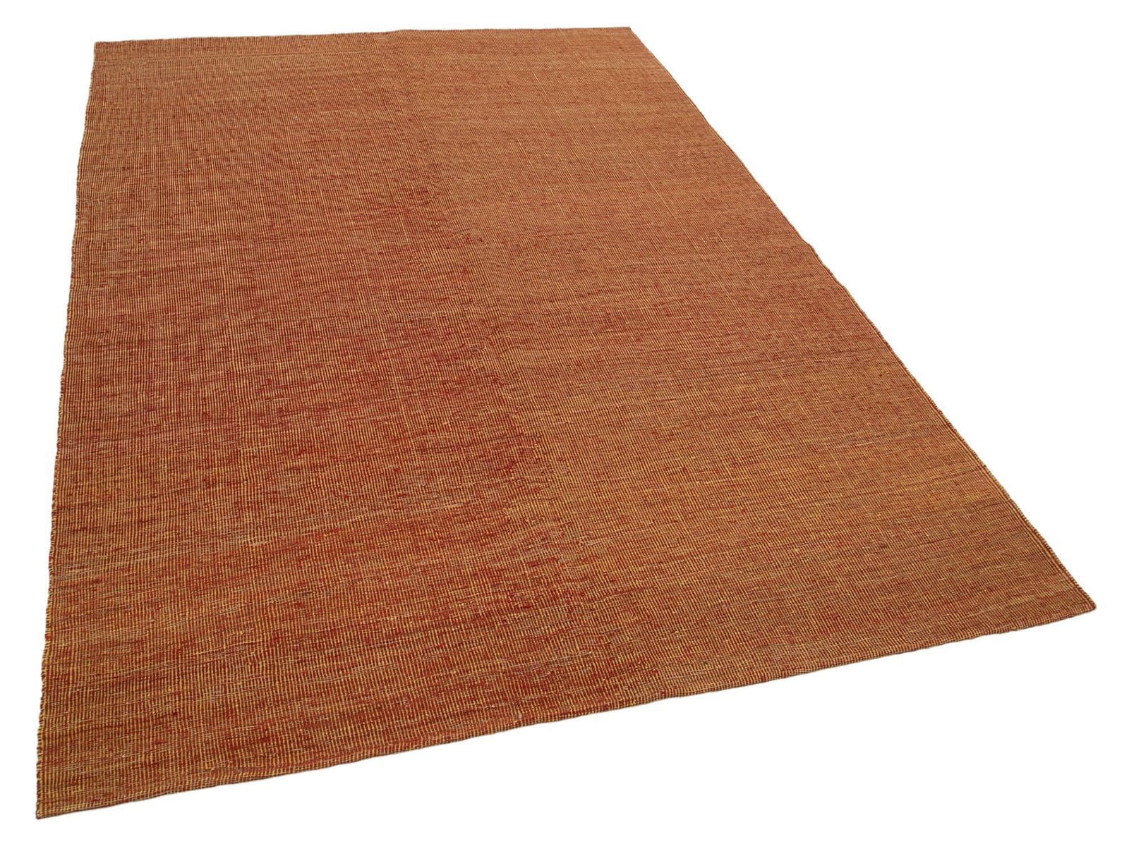 Tapis Kilim contemporain orange, 5x8 photo furniture