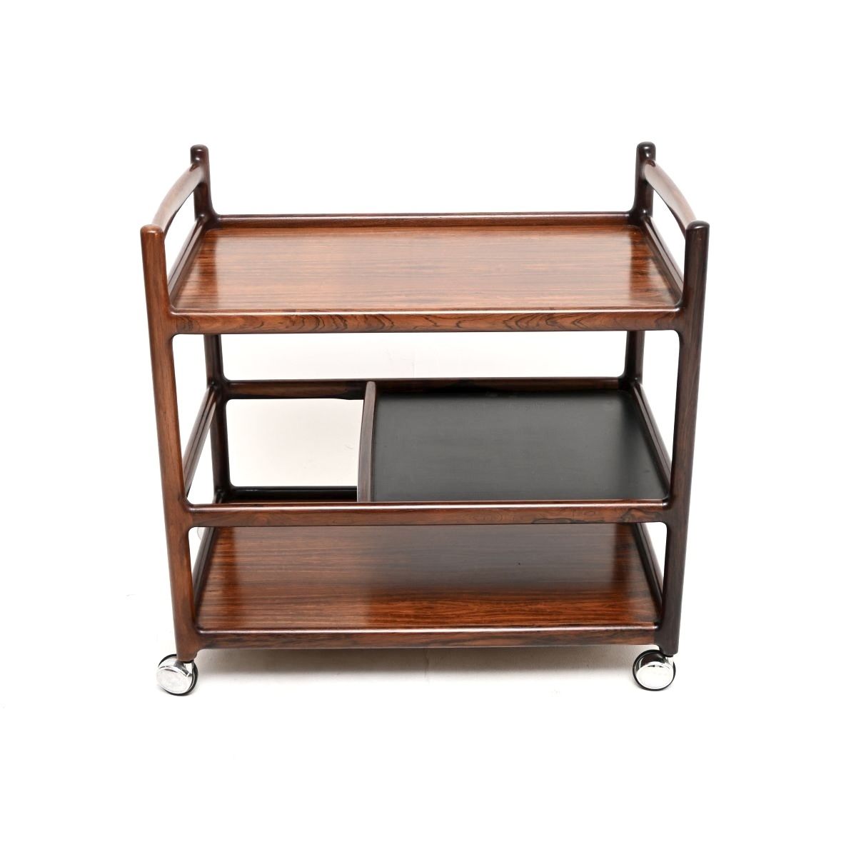 Vintage Danish Rosewood Drinks Trolley By Henning Korch For Silkeborg photo furniture