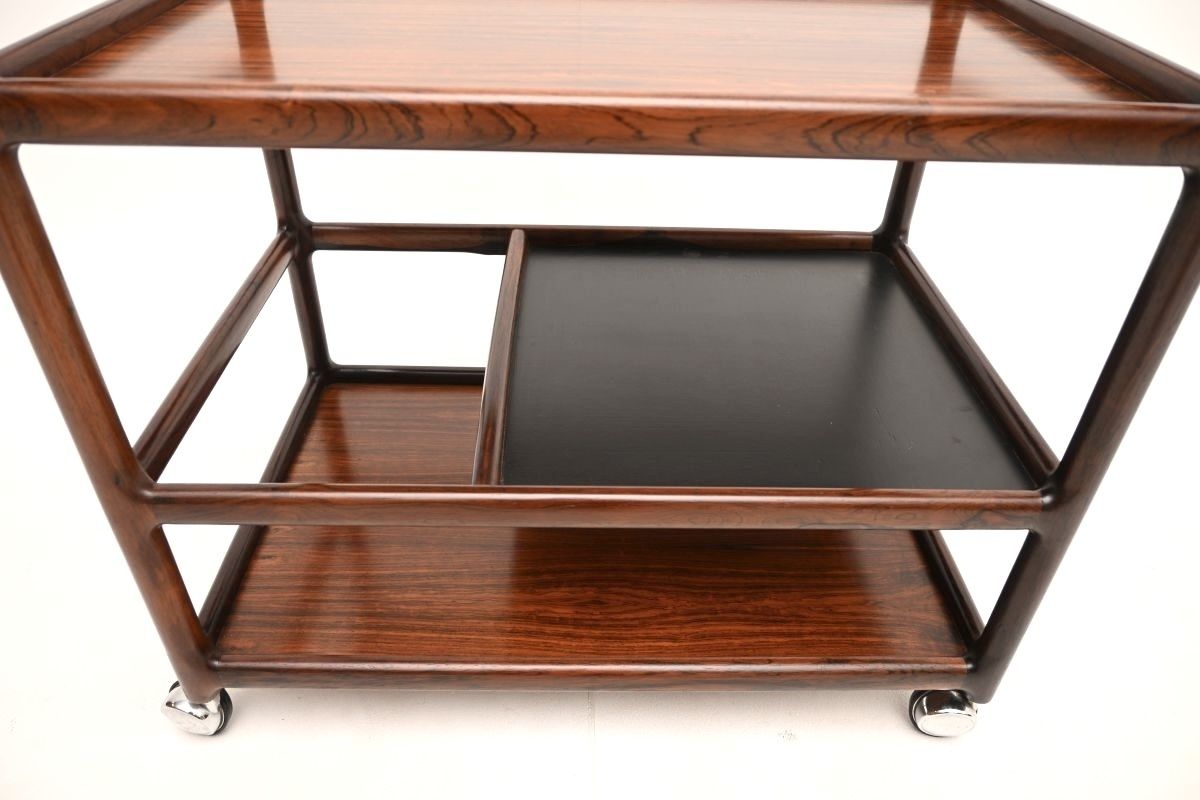 Vintage Danish Rosewood Drinks Trolley By Henning Korch For Silkeborg photo buy