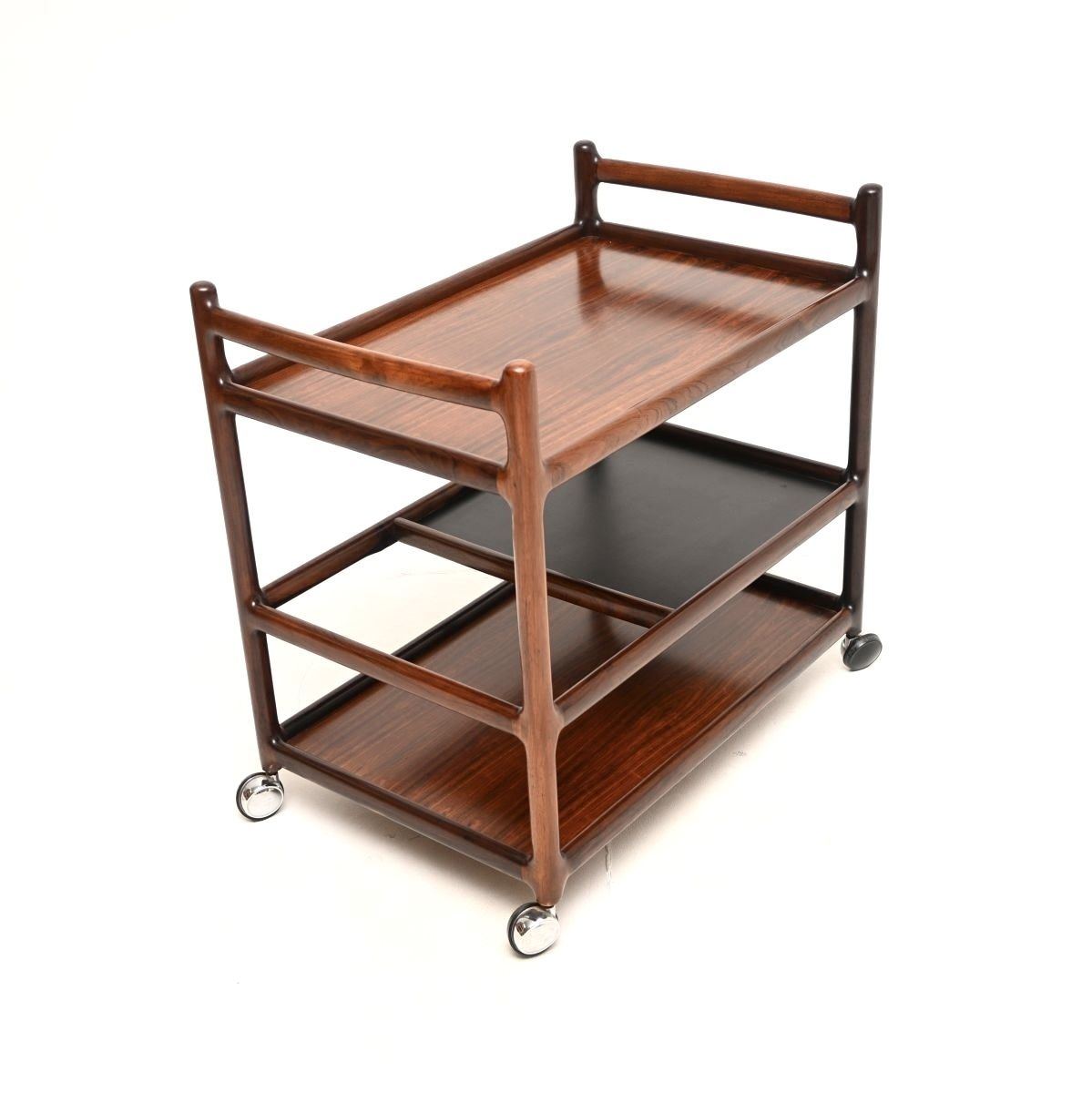 Vintage Danish Rosewood Drinks Trolley By Henning Korch For Silkeborg photo vintage