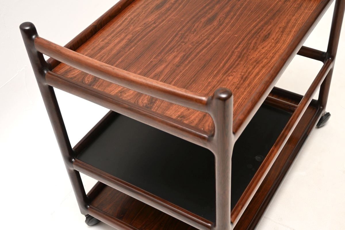 Furniture Vintage Danish Rosewood Drinks Trolley By Henning Korch For Silkeborg photo