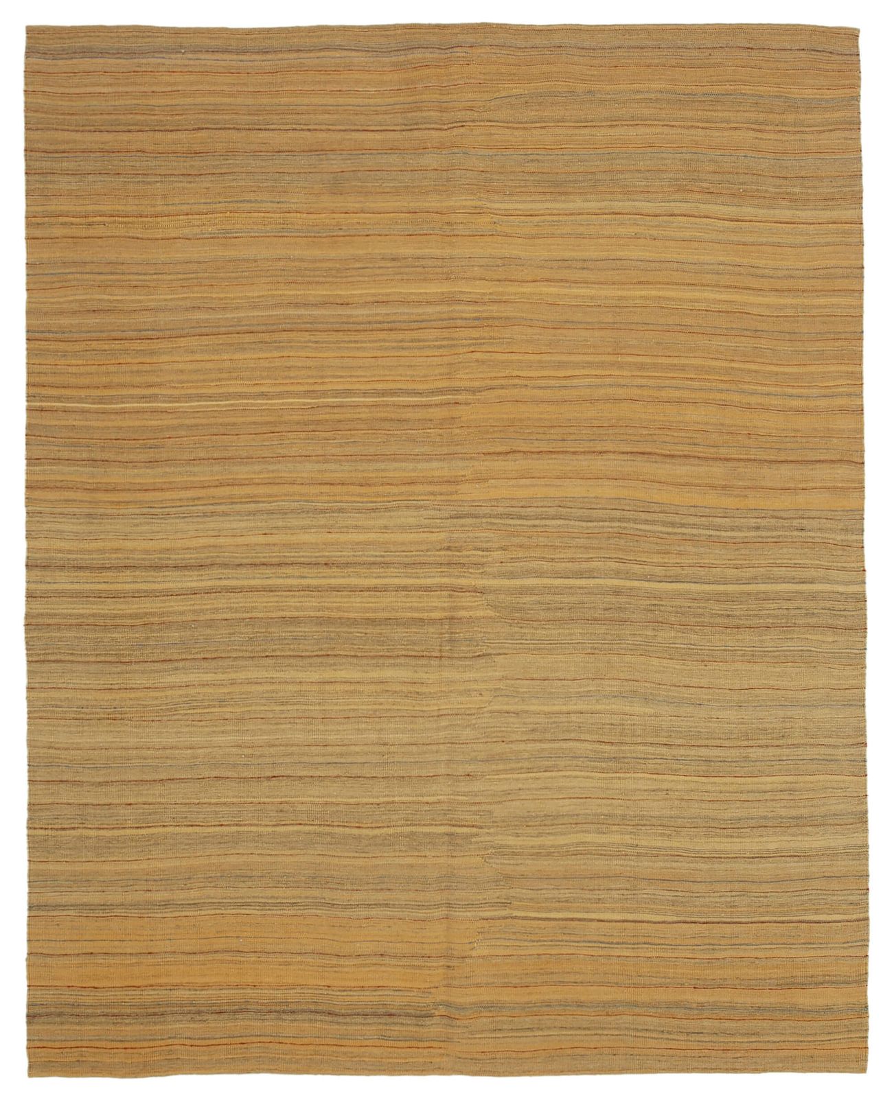 Tapis Kilim contemporain jaune, 7x8