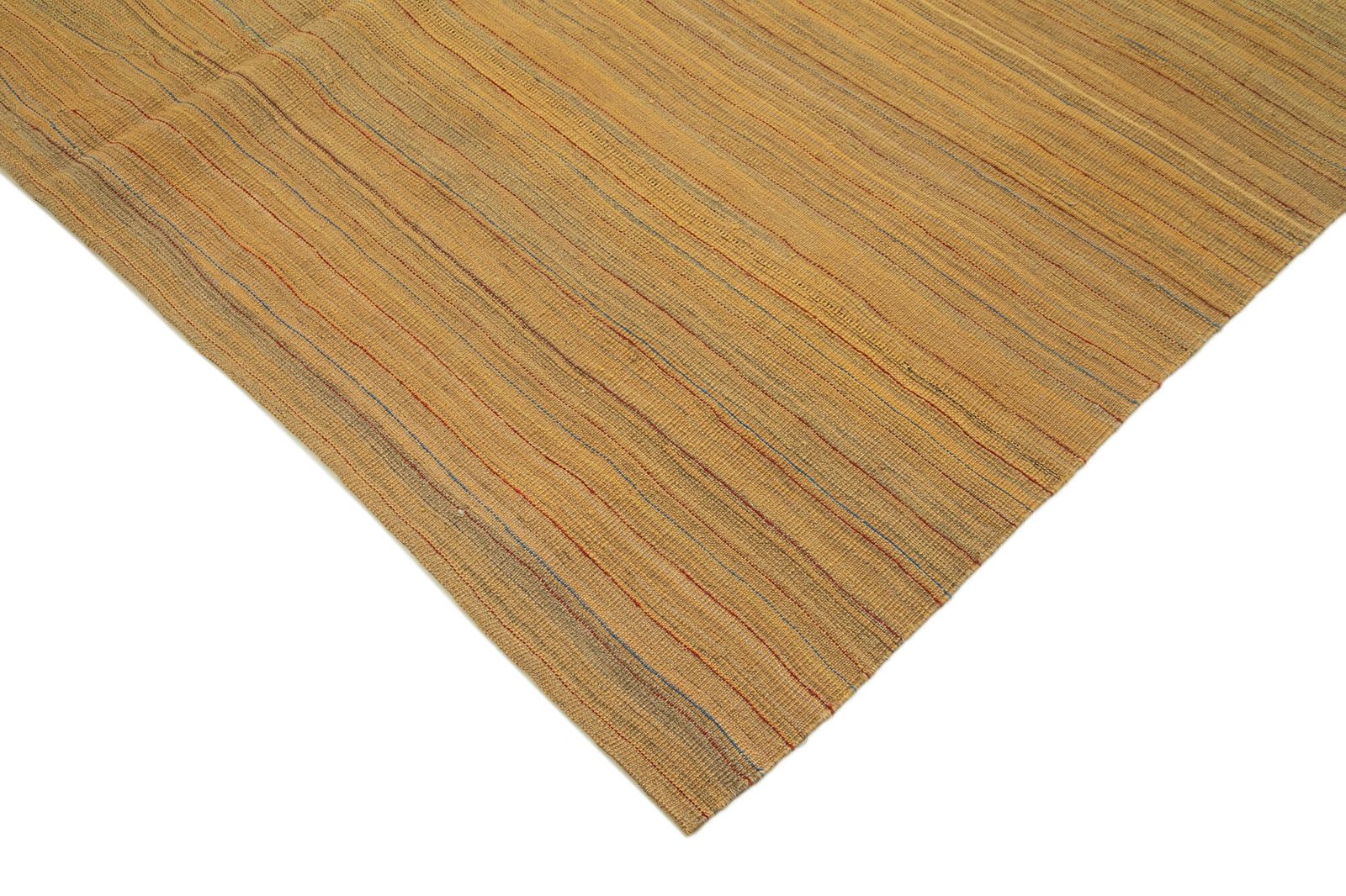 Tapis Kilim contemporain jaune, 7x8 photo Textiles