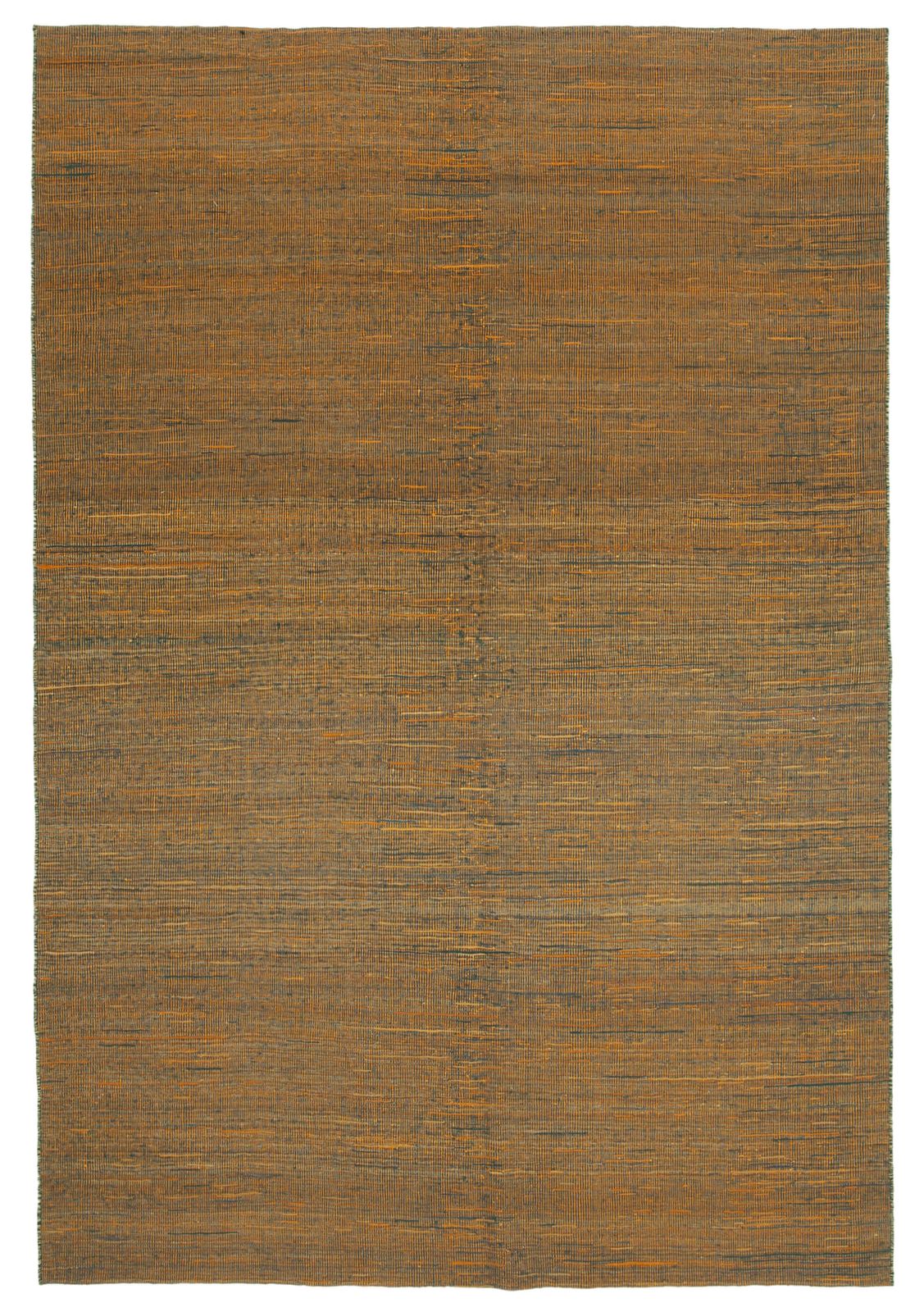 Tapis Kilim contemporain orange, 7x10