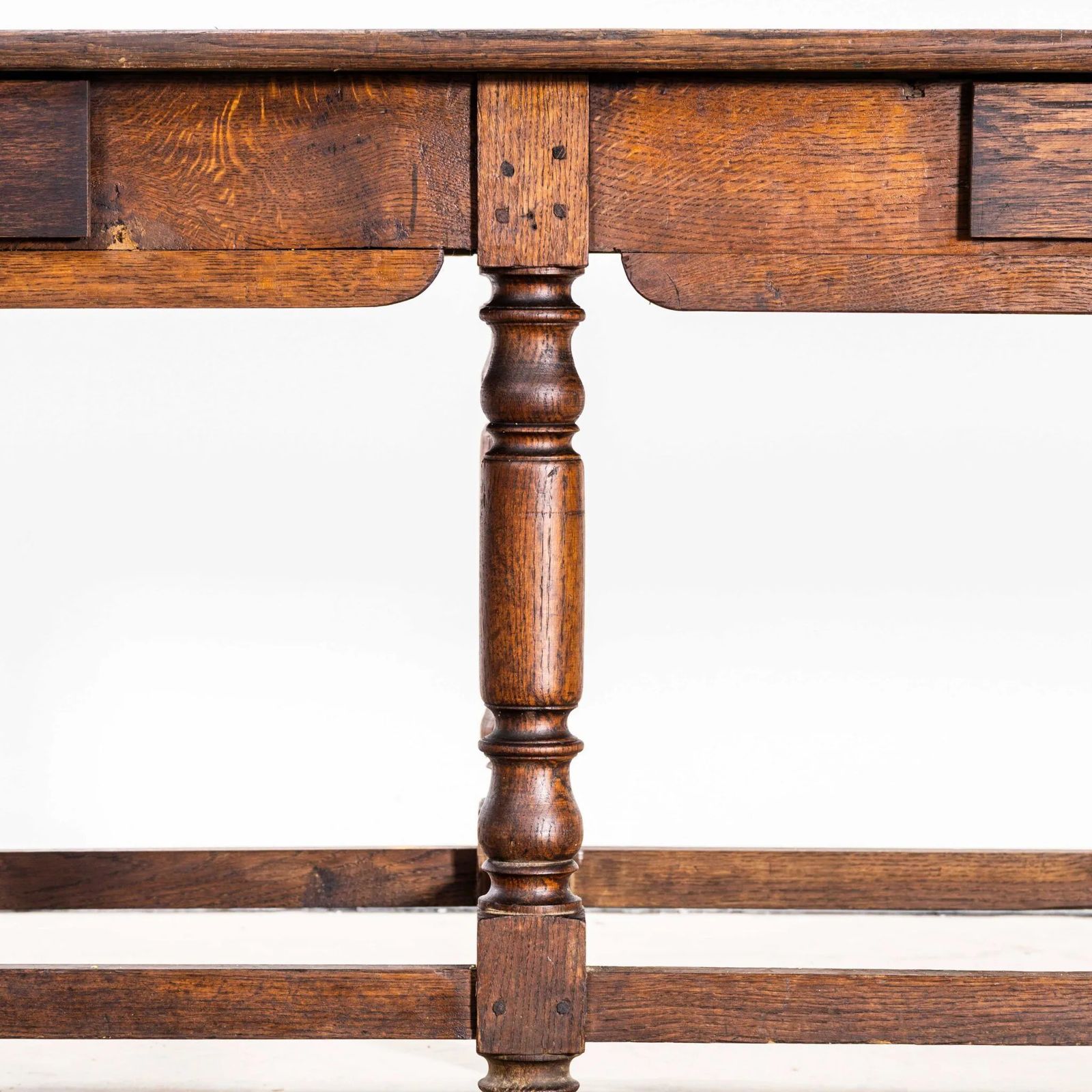 1920’s French Chateau Hall Table With Original Oak Scrubbed Top photo 6558.0