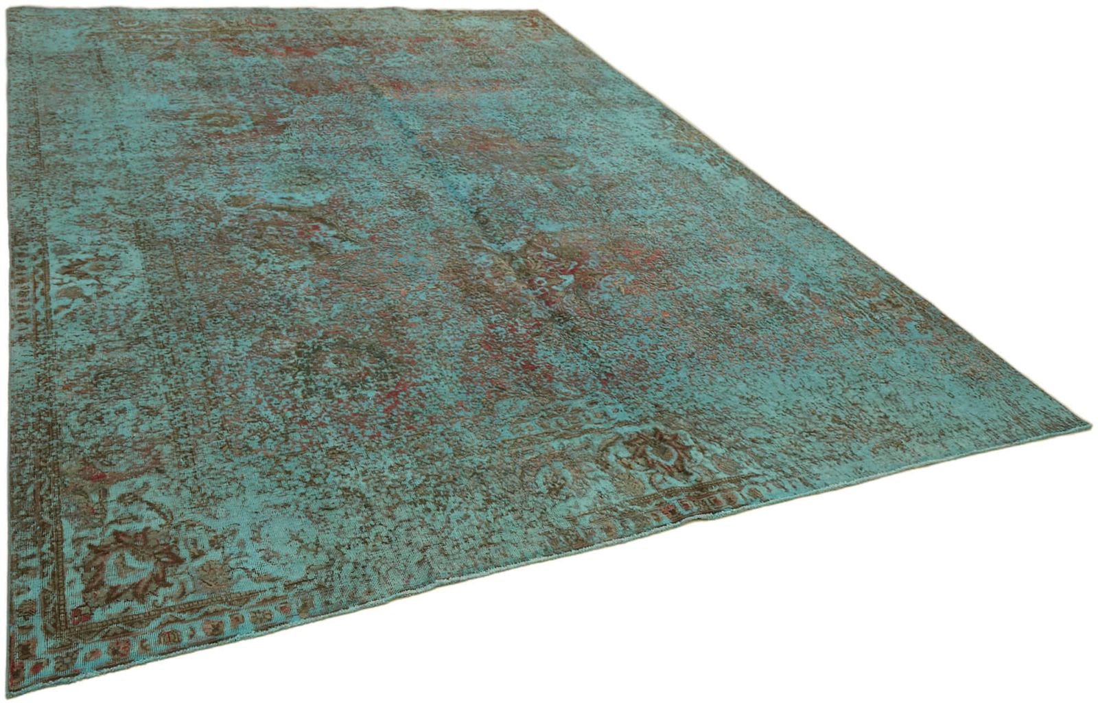 Grand tapis turquoise surdéteint 9x13 photo furniture