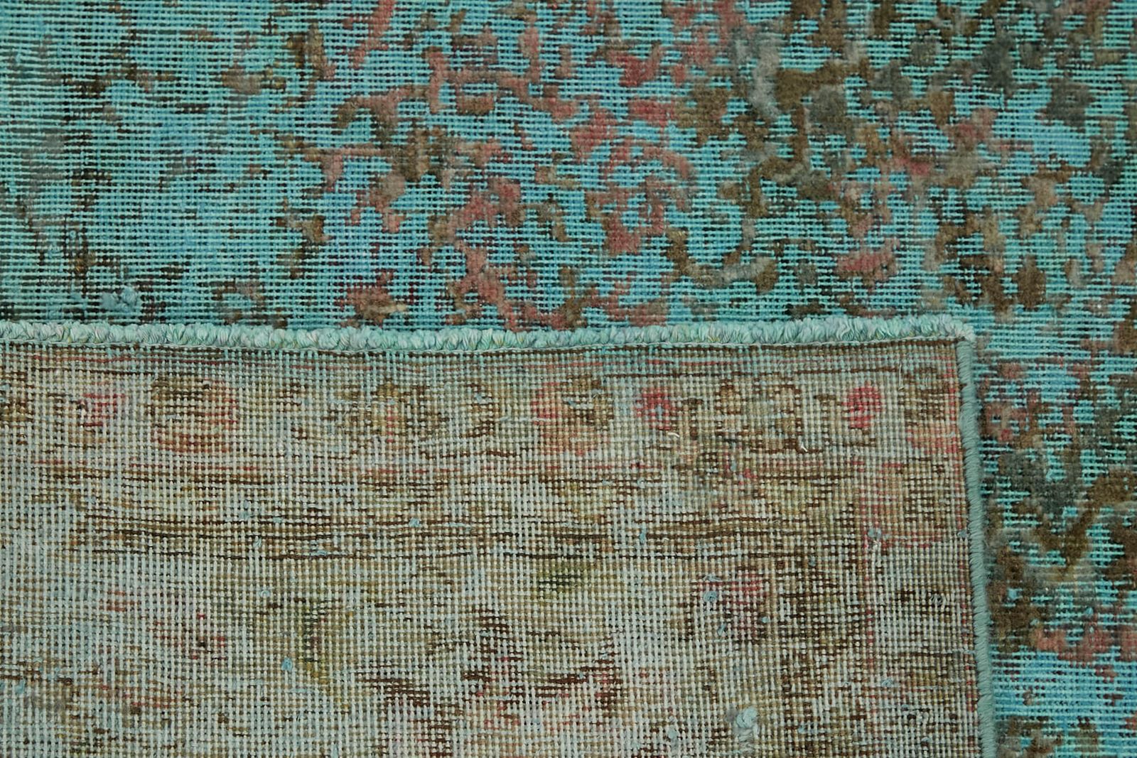 Grand tapis turquoise surdéteint 9x13 photo buy