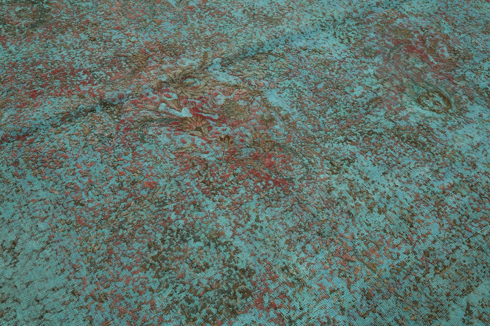 photo furniture Grand tapis turquoise surdéteint 9x13