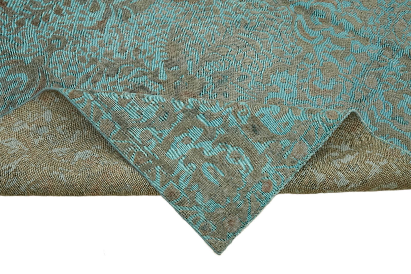 Tapis grande taille turquoise overdyed 10x12 photo vinterior