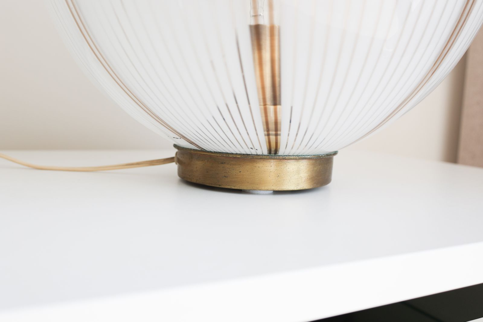 Vintage Swirl Murano Table Lamp, 1970s photo vintage