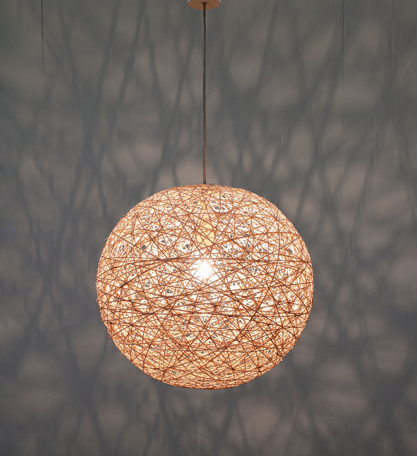 Lampe à suspension en corde, années 1980 photo furniture