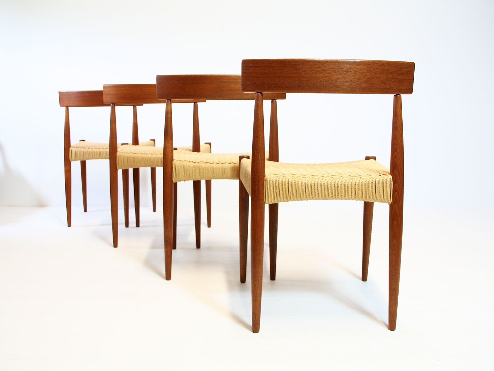 Danish Dining Chairs By Arne Hovmand Olsen   Mogens Kold 1960s