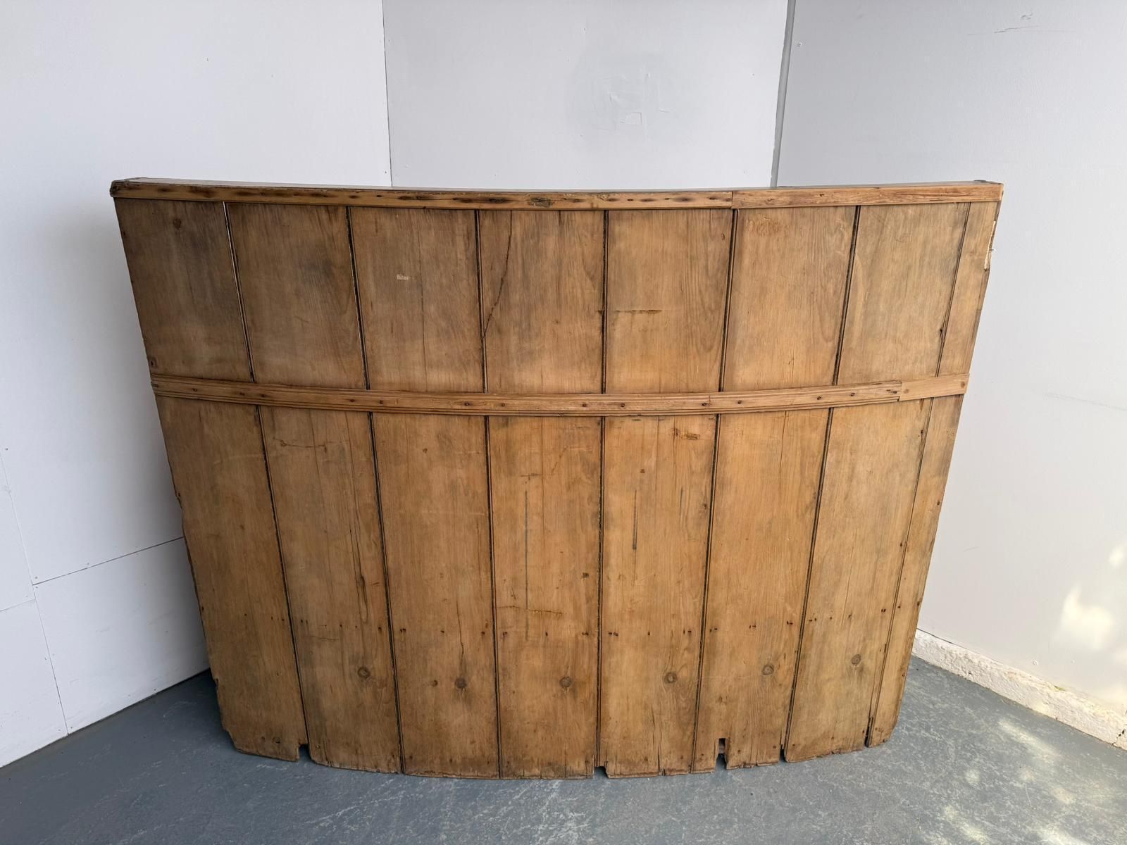 A Superb Original Early Victorian Pine Waxed Barrel 3 Seater Settle photo 1295.0