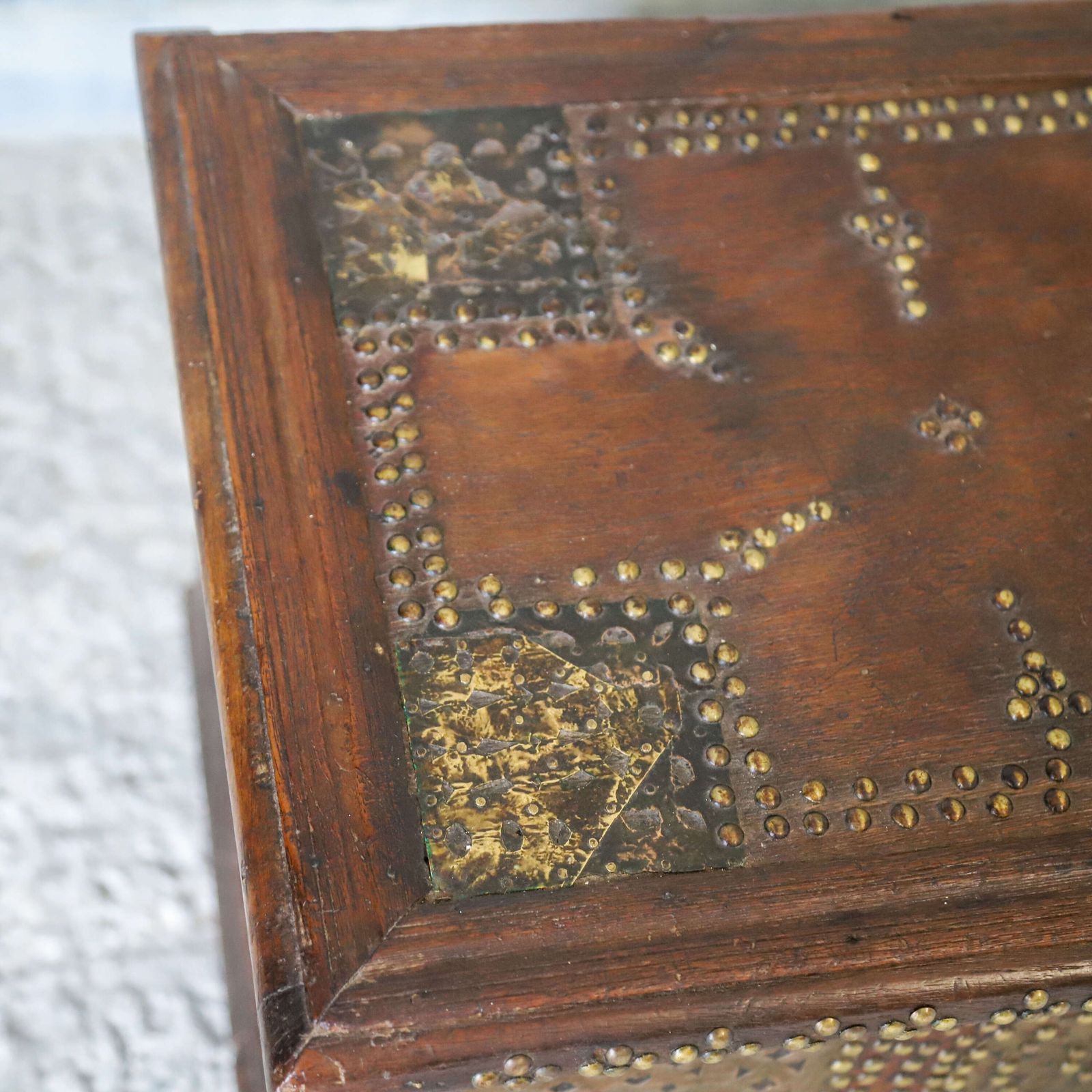 Antique Zanzibar Chest With Brass Studwork, Drawers & Candle Box – 19th Century Teak photo buy