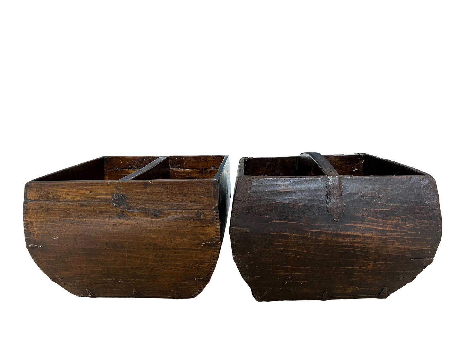 A Pair Of Chinese Rice Basket With Iron Fittings photo for sale