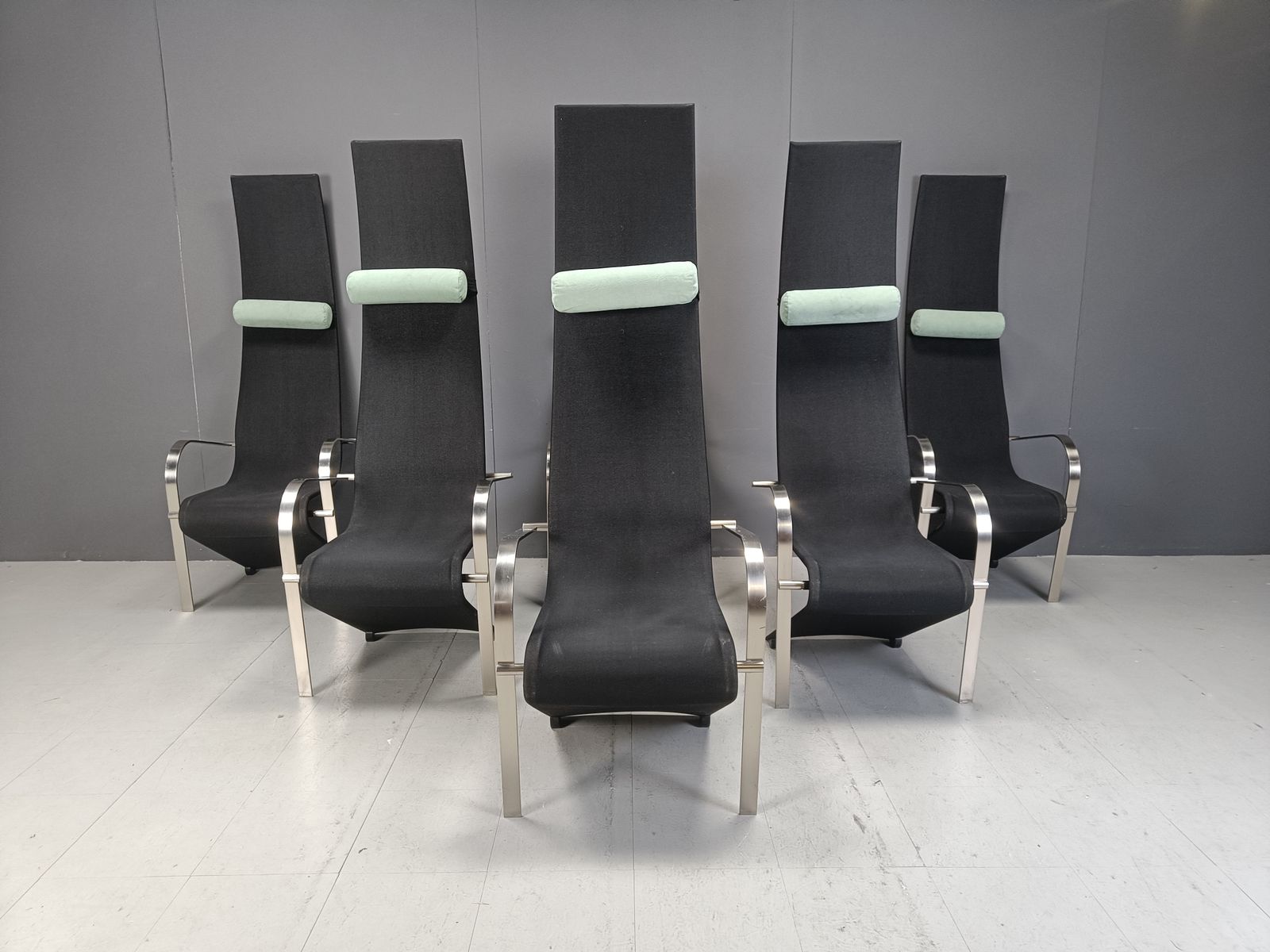 Postmodern King Dining Chairs By Belgochrom   Set Of 6 photo 2500.0