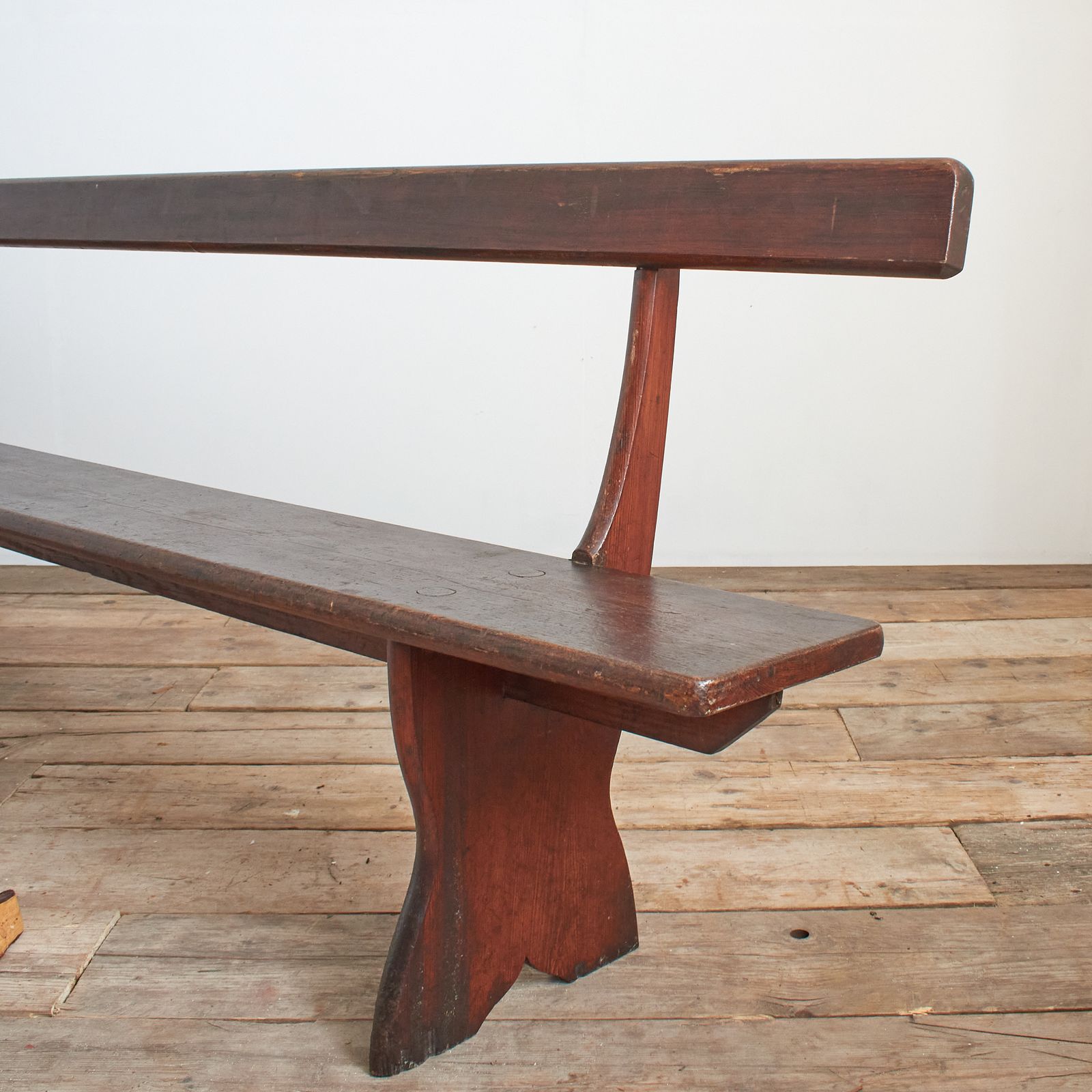 Antique Railway Kitchen Church Hall Bench photo furniture