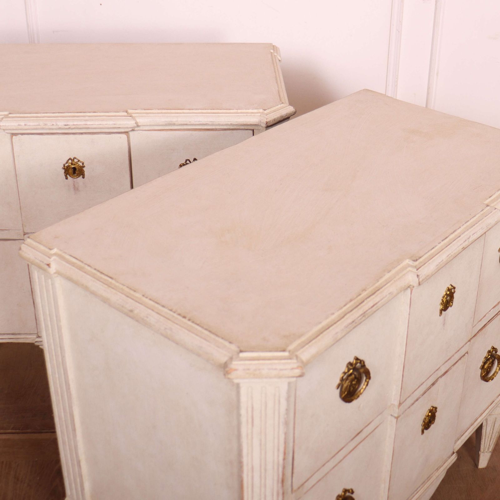photo for sale Pair Of Swedish Painted Commodes