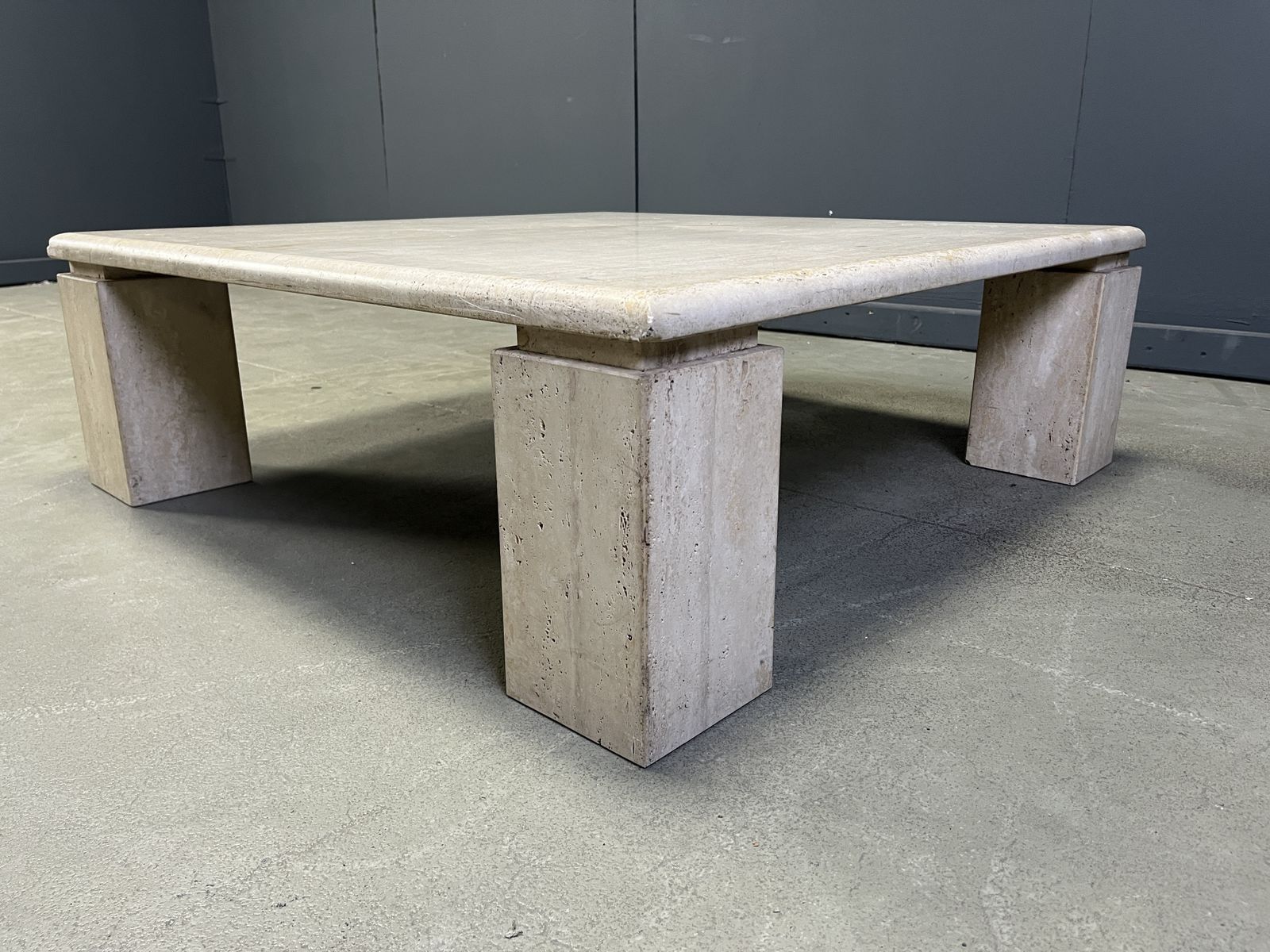 Vintage Travertine Coffee Table, 1970s   Italy photo vintage