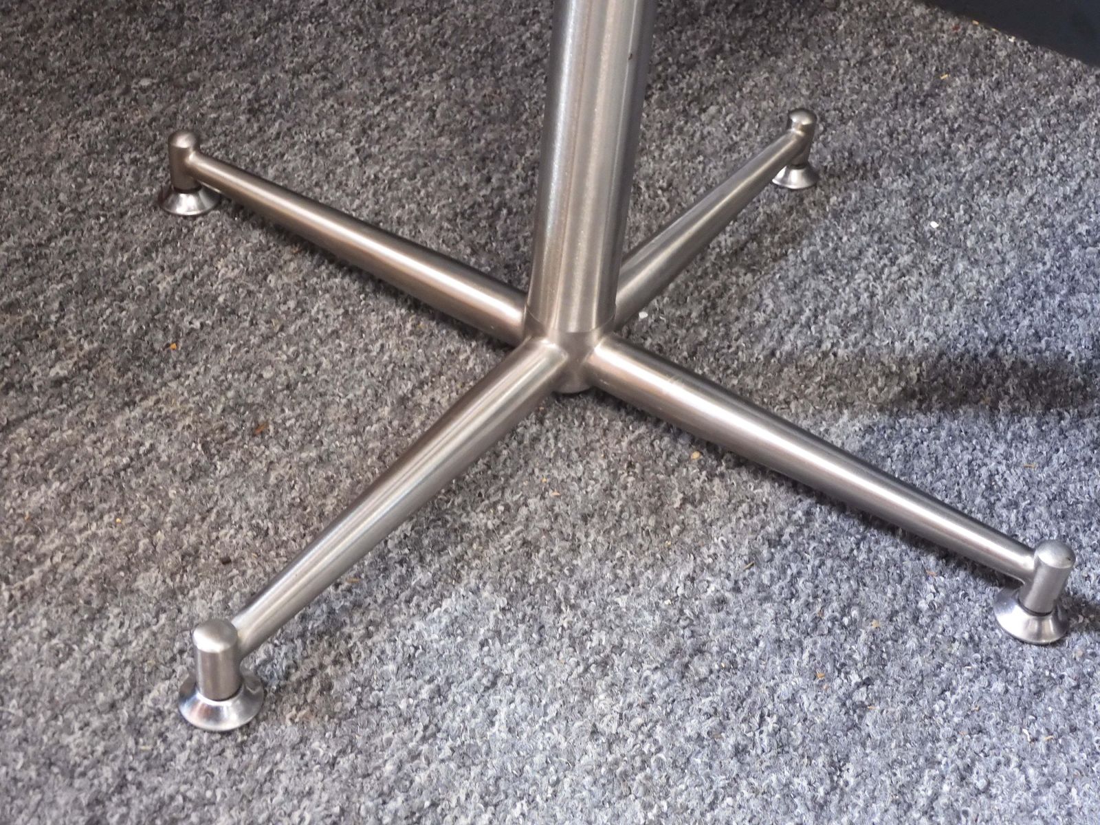 Custom Bespoke Mid Century Modern Bistro Set In Granite And Faux Leather – Unknown Origin, 1960s 1970s photo vinterior