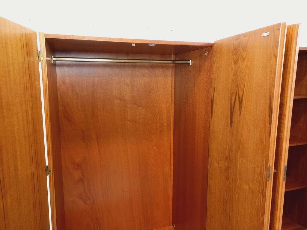Furniture Modernist 1960s Wardrobe In Teak And Metal photo