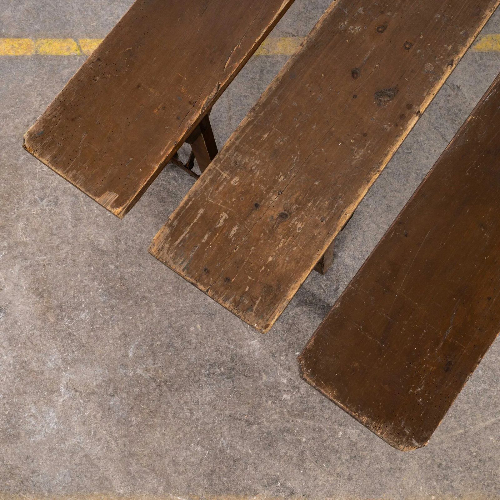 1950’s Brewers Heavy Wooden Benches Chocolate Brown – Single photo buy