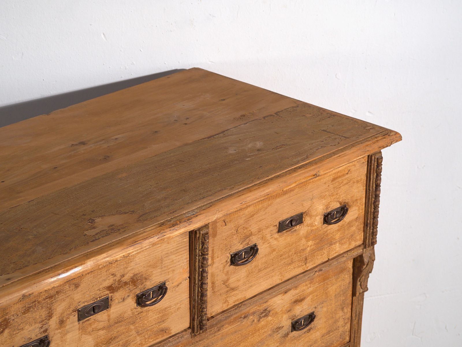 Antique Pine Chest Of Drawers – Primitive European Rustic Dresser – Circa 1920 #109 photo furniture
