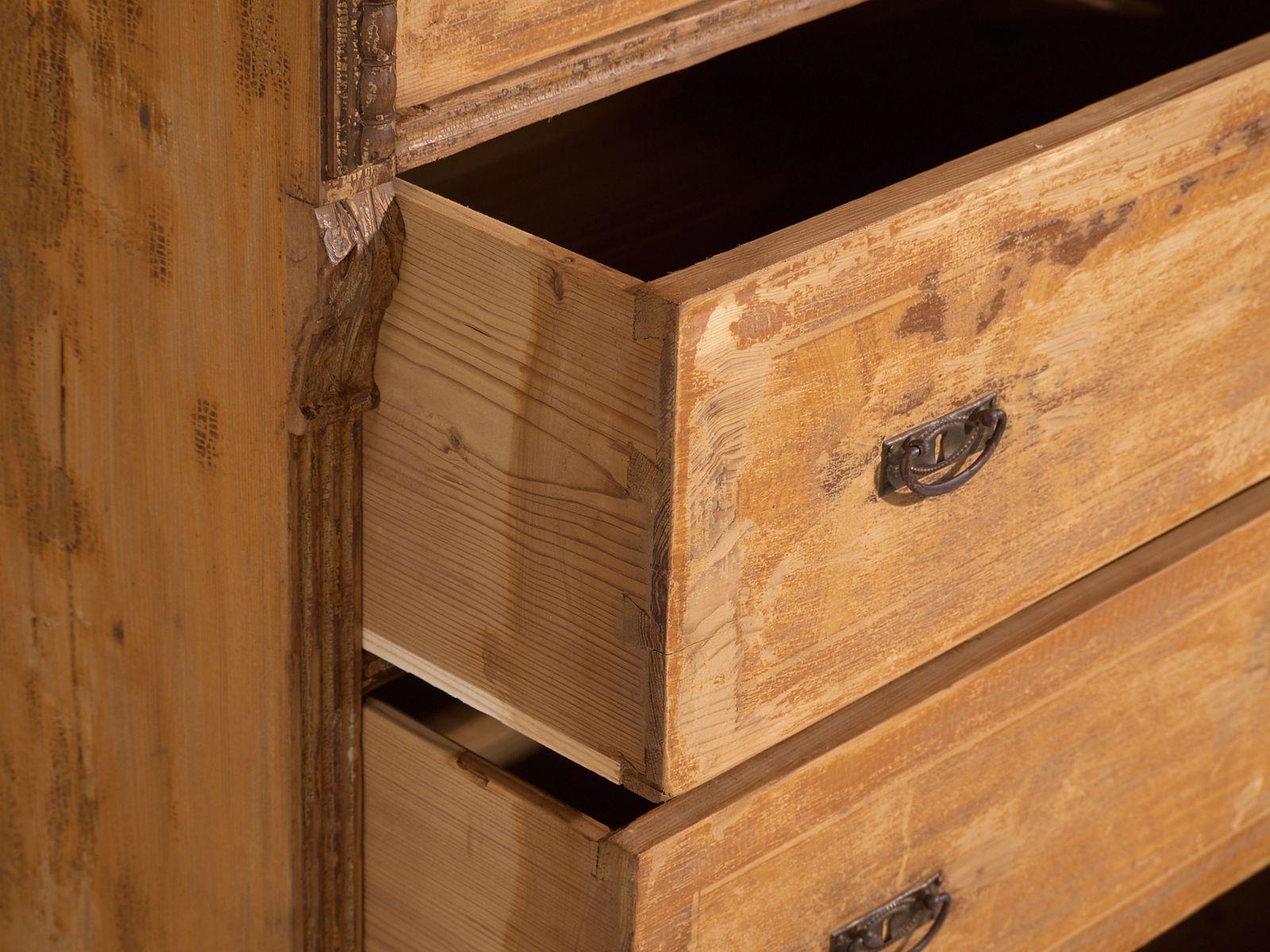 Antique Pine Chest Of Drawers – Primitive European Rustic Dresser – Circa 1920 #109 photo 1646.0