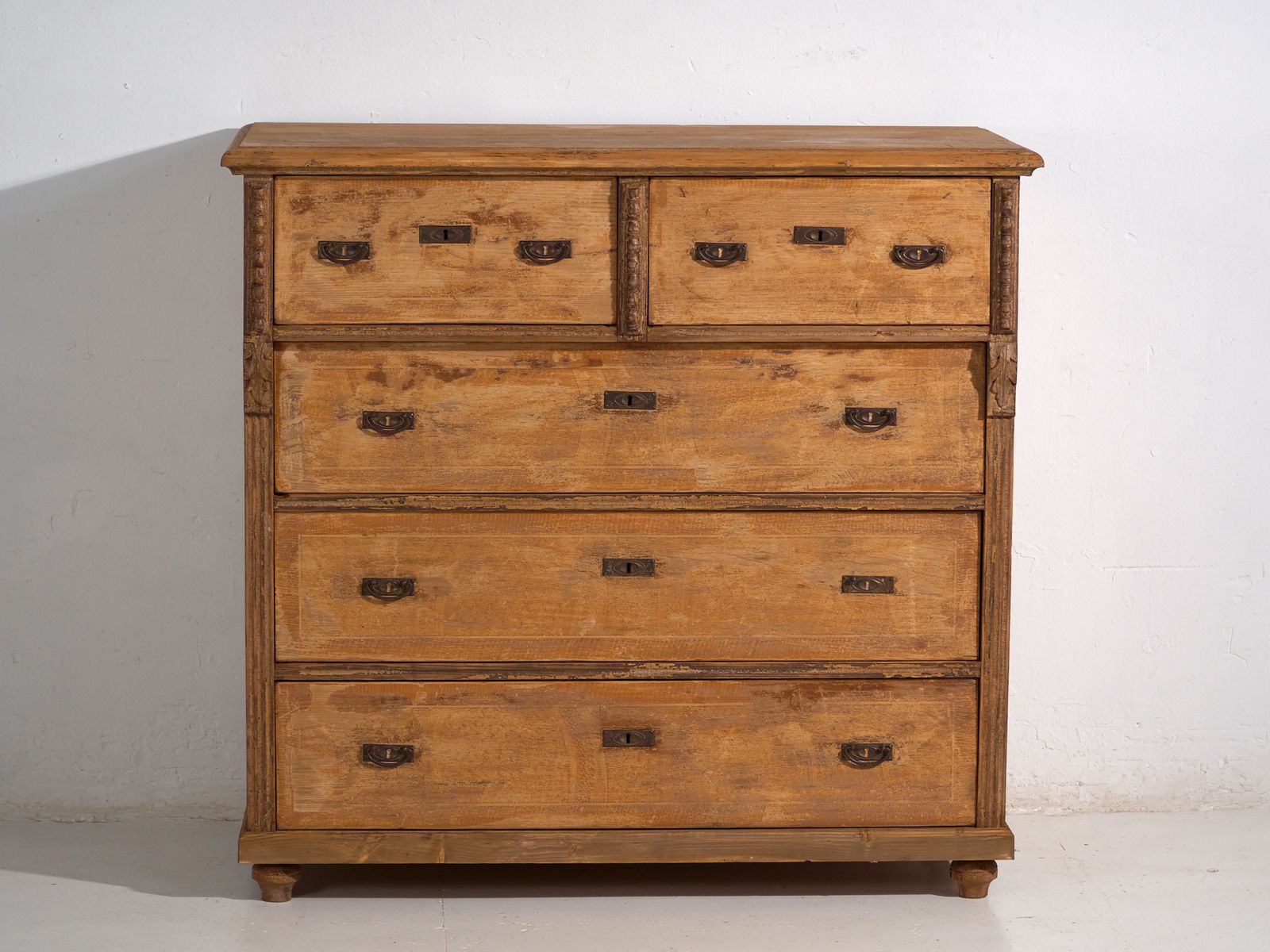 Antique Pine Chest Of Drawers – Primitive European Rustic Dresser – Circa 1920 #109 photo vinterior