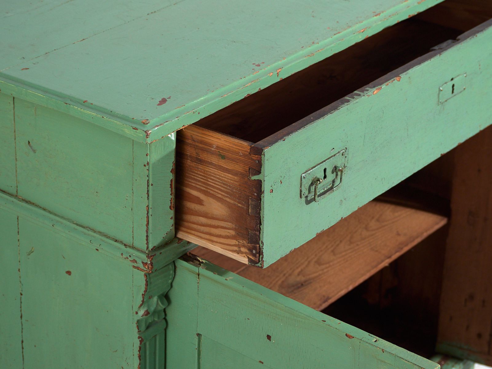 Central European Chest Of Drawers With Original Green Paint – Tyrol, Circa 1890 photo 1021.0