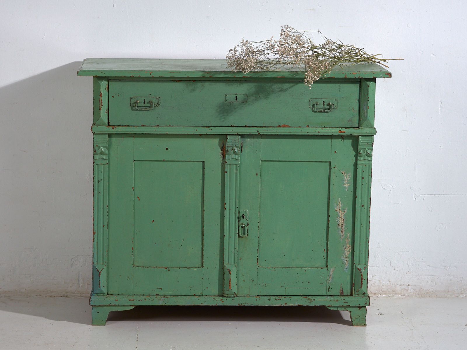 photo for sale Central European Chest Of Drawers With Original Green Paint – Tyrol, Circa 1890