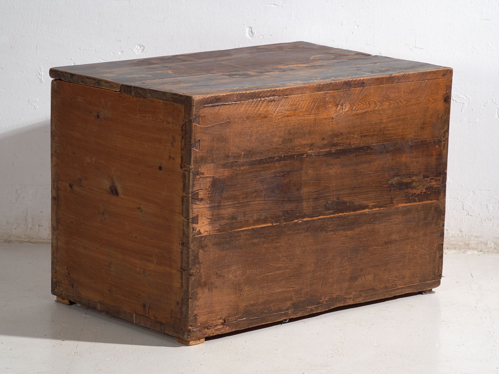 photo for sale Antique Chinese Painted Trunk In Pine Wood – China, Circa 1930