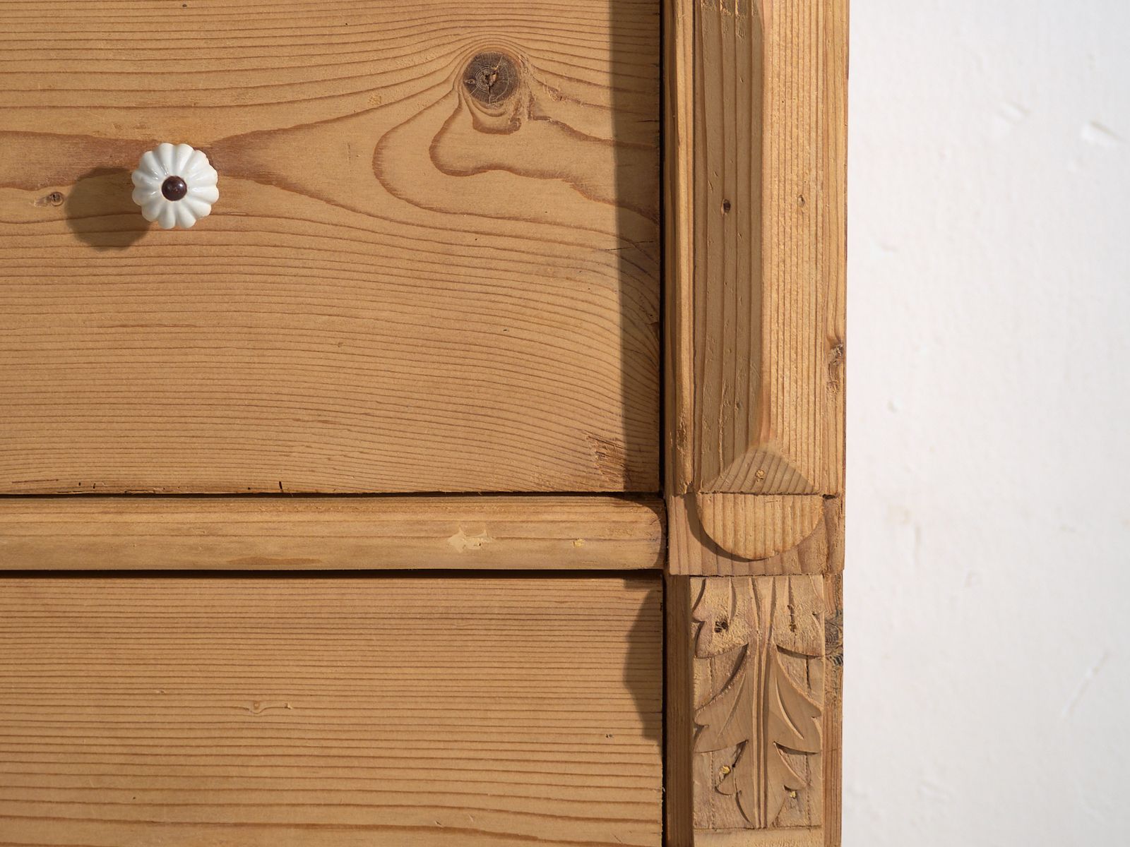 Tall Central European Chest Of Four Drawers In Washed Pine – Central Europe, Circa 1900 photo vintage