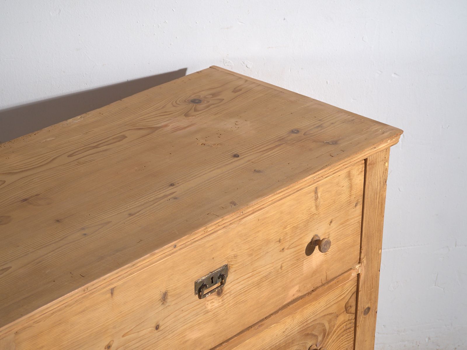 Central European Chest Of Three Drawers In Washed Pine – Central Europe, Circa 1900 photo for sale