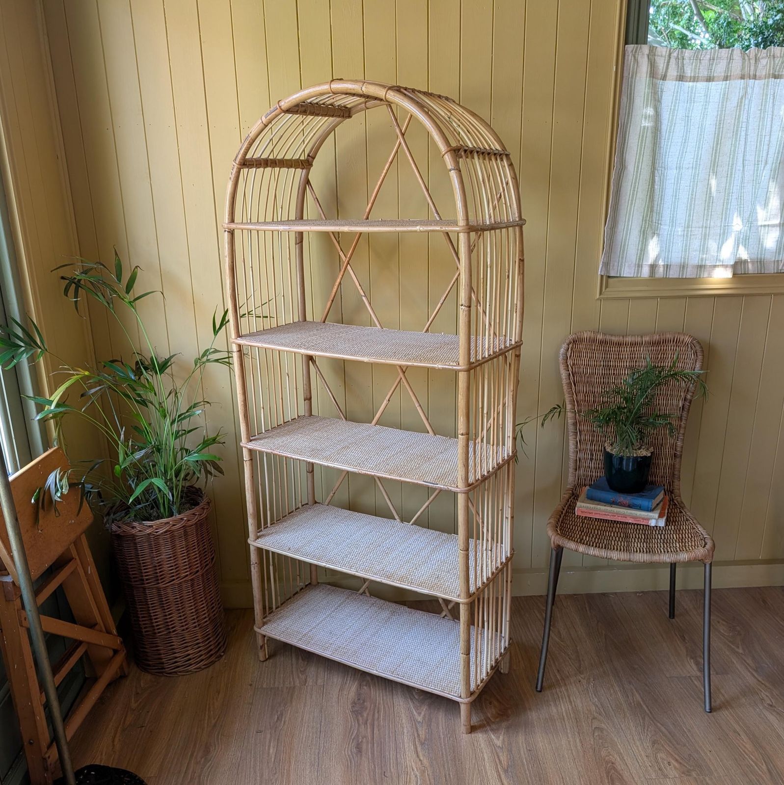 Mid Century Bamboo And Rattan Shelves photo buy