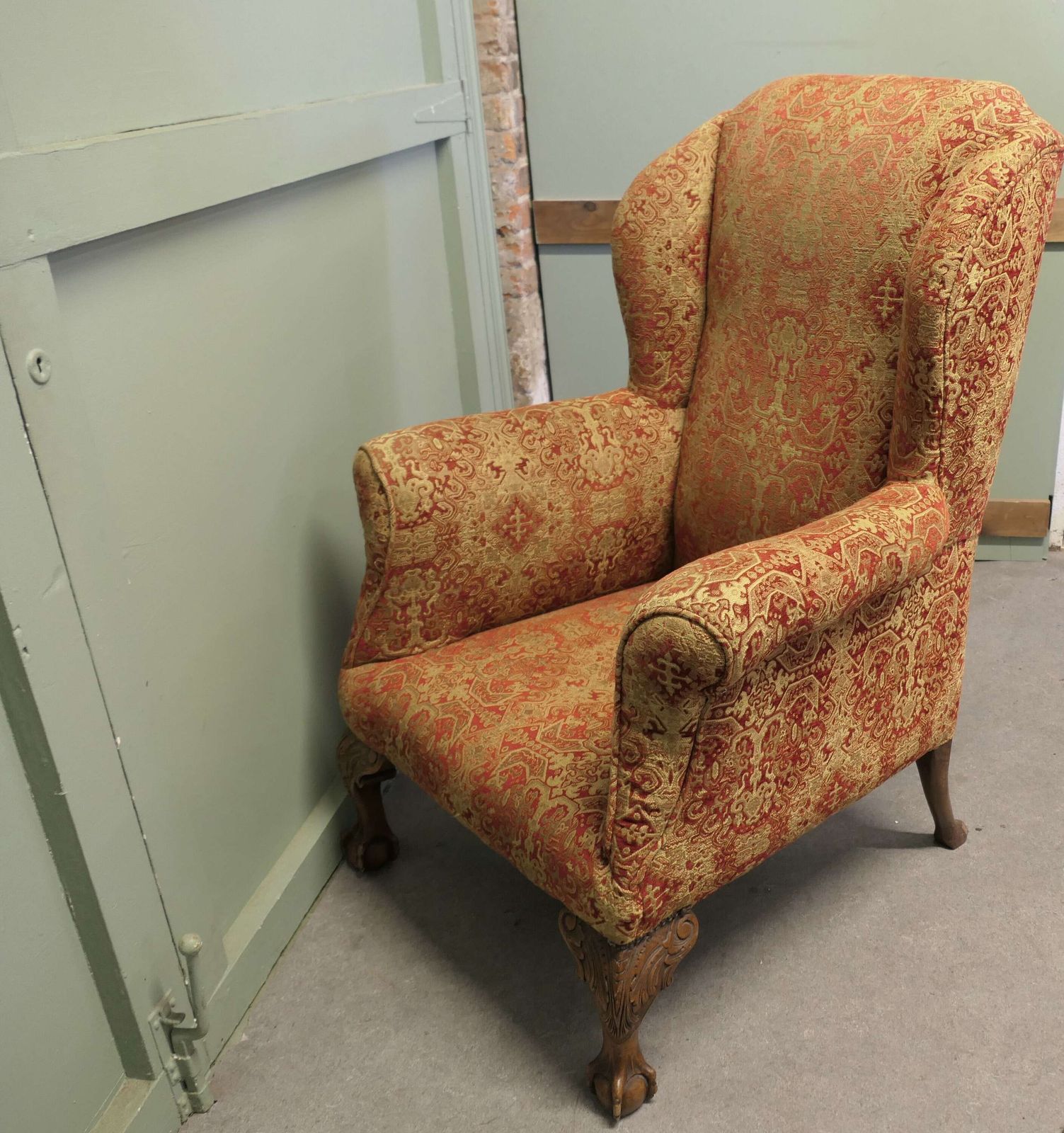 19th Century Wing Back Armchair This Is A Very Luxurious Chair photo 1500.0