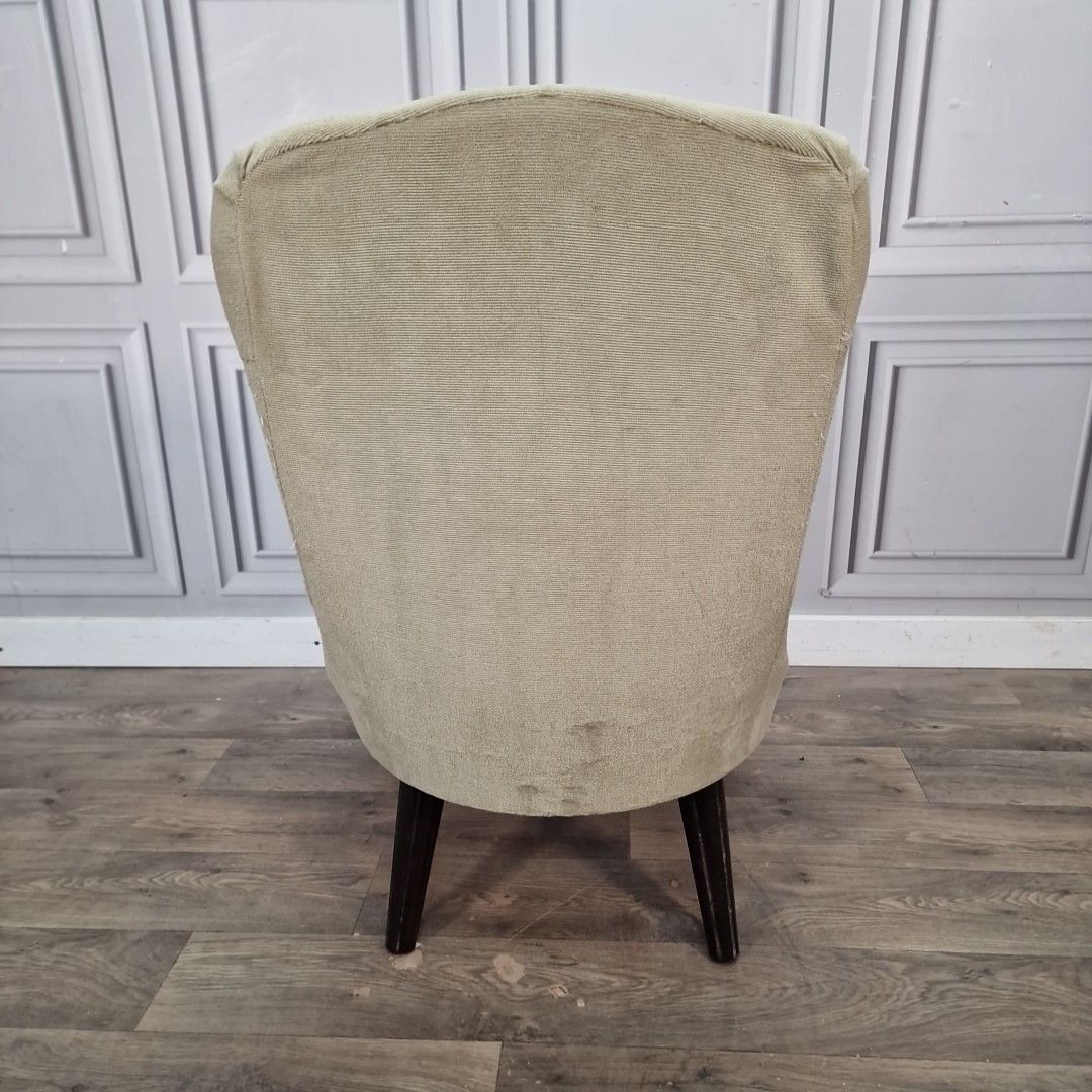 photo buy Vintage Sherborne Accent Chair Upholstered Slipper Bedroom Dressing Seat Retro