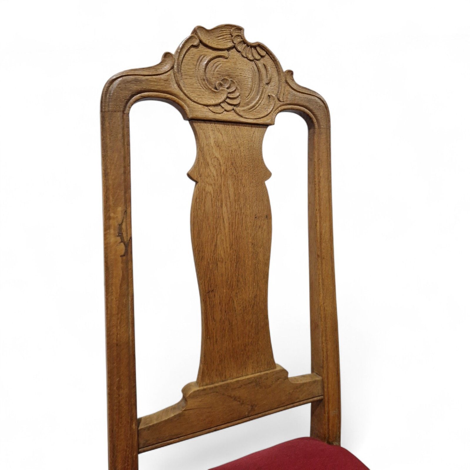 photo buy Set 6 Carved Oak French Dining Chairs Antique Style Cabriole Legs High Back