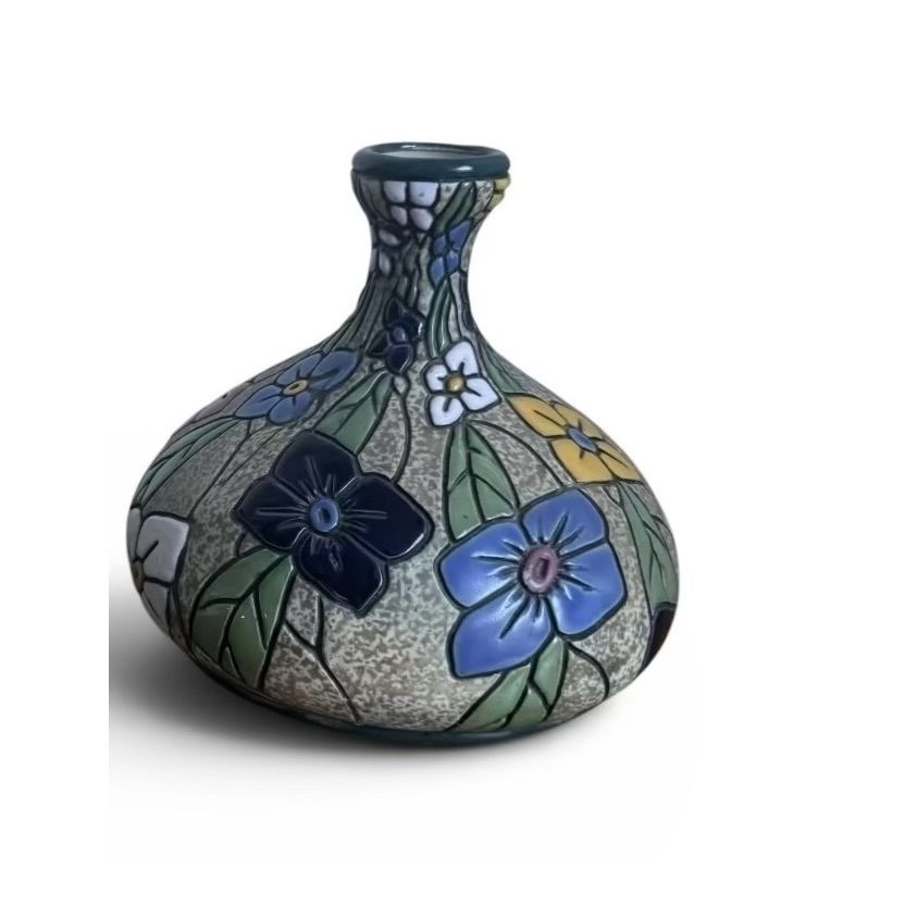 295.0 A Pair Of Amphora Porcelain Flower Vases, Austria, C.1920 photo