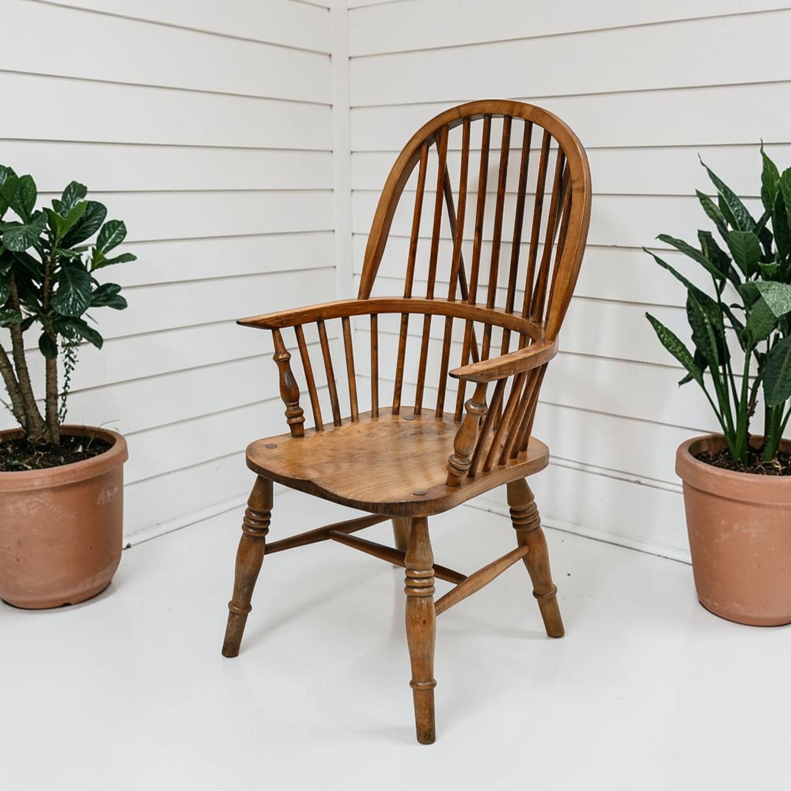 Stick Back Windsor Chair Elm And Beech Antique Bow Back Carver Free Uk Delivery