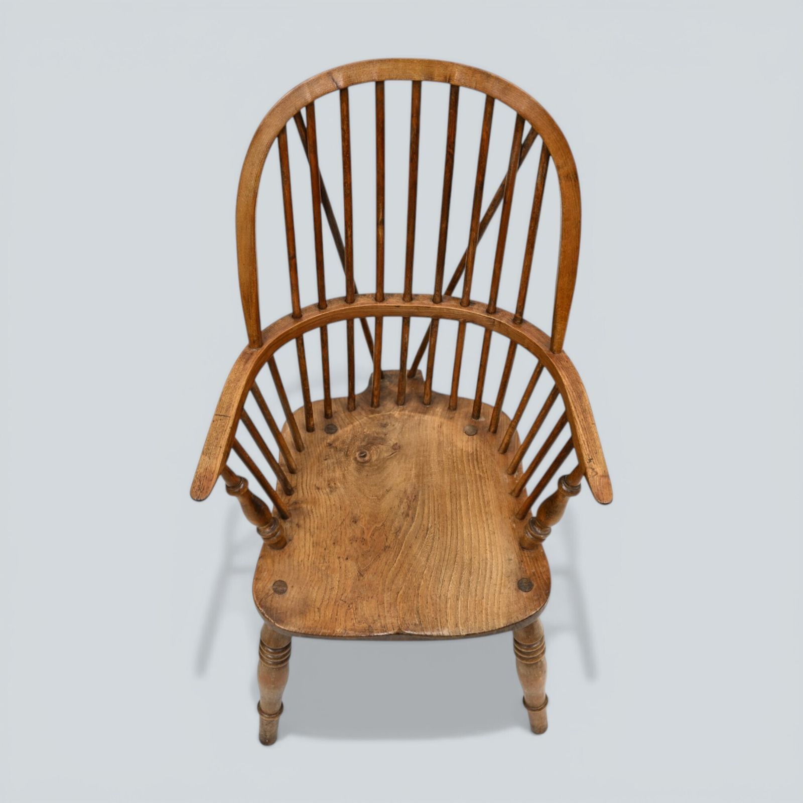 photo for sale Stick Back Windsor Chair Elm And Beech Antique Bow Back Carver Free Uk Delivery