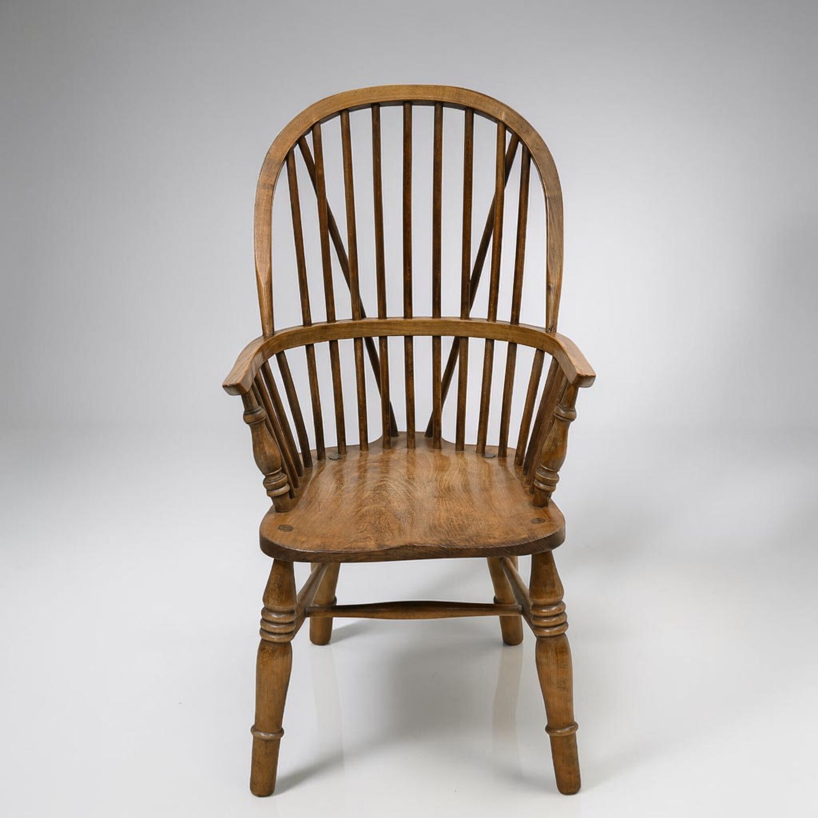 Stick Back Windsor Chair Elm And Beech Antique Bow Back Carver Free Uk Delivery*