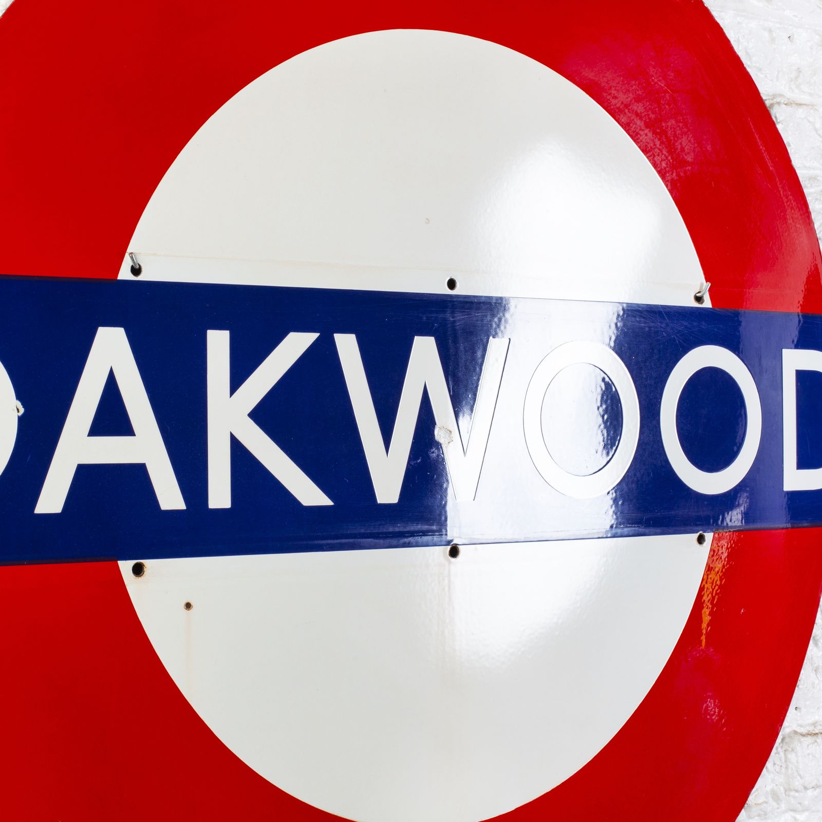Oakwood   Large London Underground / Tube Enamel Sign photo Home Decor