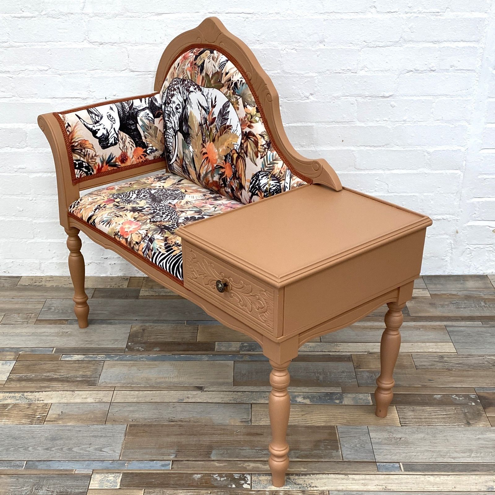 Vintage Hallway Telephone Seat photo vinterior