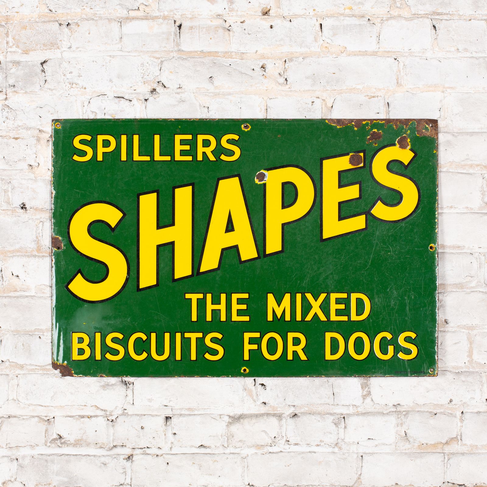 Spillers Shapes   Dog Biscuits   Enamel Sign