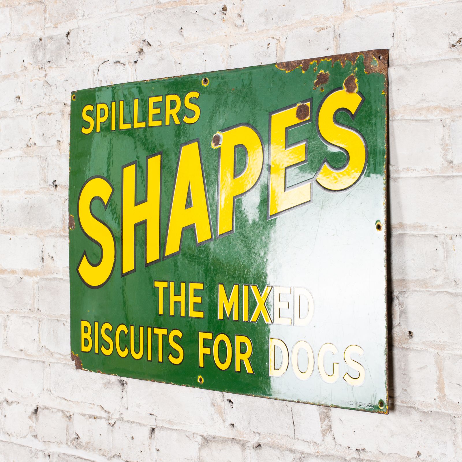 Spillers Shapes   Dog Biscuits   Enamel Sign photo for sale