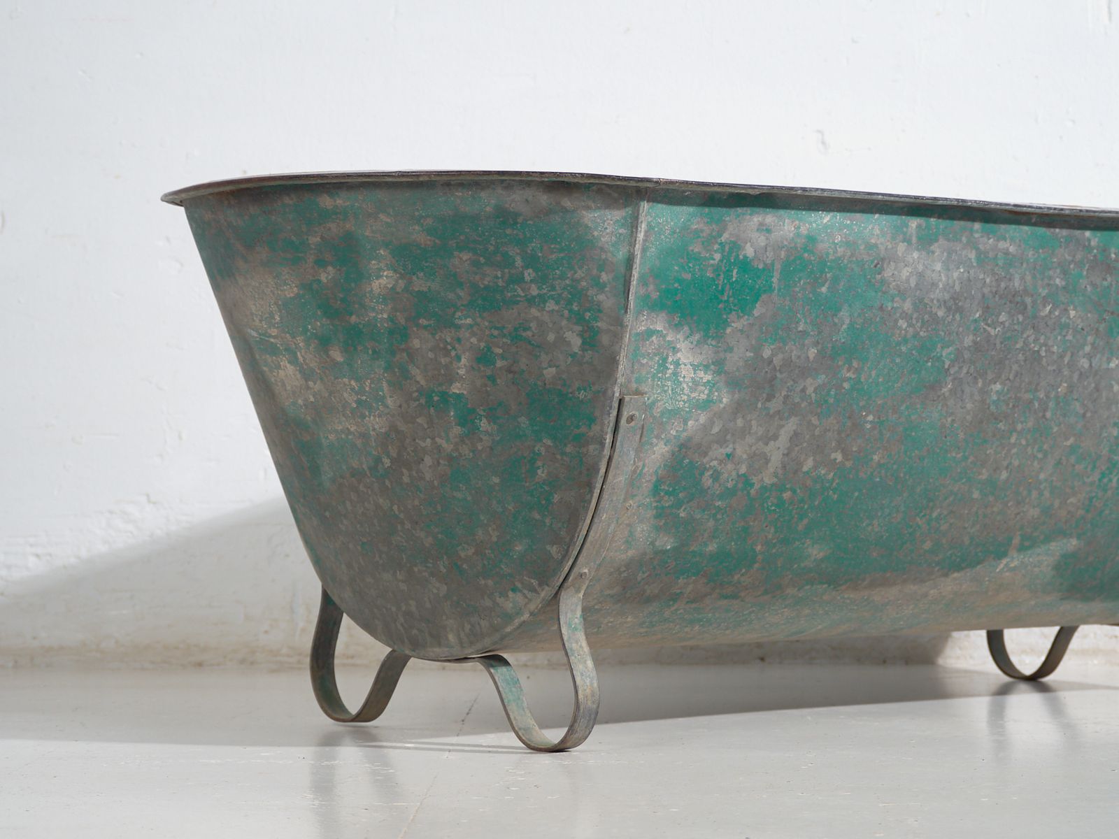Industrial Galvanized Metal Storage Container – Central Europe, Circa 1905 photo for sale