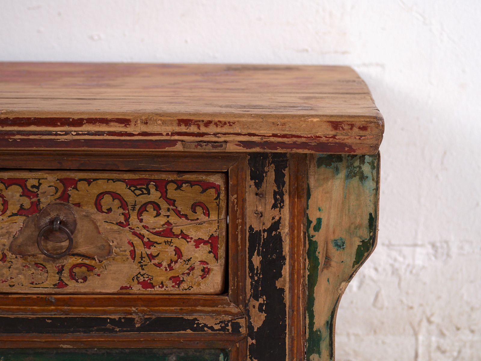 photo furniture Polychrome Shanxi Kang Table With Two Drawers – China, Circa 1930
