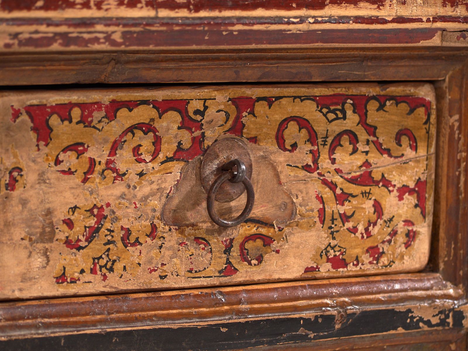 Furniture Polychrome Shanxi Kang Table With Two Drawers – China, Circa 1930 photo
